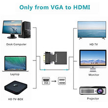 Carica l'immagine nel visualizzatore di Gallery, Adattatore da VGA a HDMI, Convertitore HDMI con a