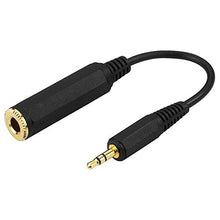 Carica l'immagine nel visualizzatore di Gallery, Cavo adattatore audio mini jack stereo 3,5mm ( M ) ( PICCOLO ) Jack 6,3mm (...