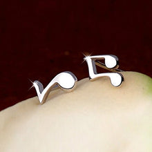 Carica l'immagine nel visualizzatore di Gallery, Belons - Piccoli orecchini da donna in argento sterling 925 a forma di note... - Ilgrandebazar