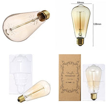 Carica l'immagine nel visualizzatore di Gallery, KINGSO Lampadina Edison E27 con Incandescenza Vintage ST64 60W 220V 1 Pack - Ilgrandebazar