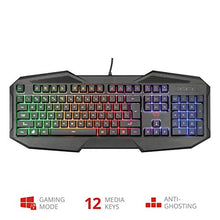 Carica l'immagine nel visualizzatore di Gallery, Trust Gaming GXT 830-RW Avonn Tastiera da Gioco Illuminata, Nero [Layout