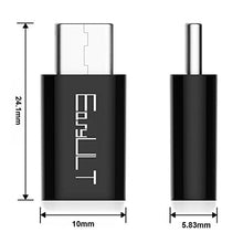 Carica l'immagine nel visualizzatore di Gallery, EasyULT Adattatore USB C a Micro [4 Pack], C Adapter 4 pack, Nero