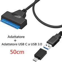 Carica l'immagine nel visualizzatore di Gallery, GeekerChip Adattatore USB 3.0 a SATA,Type-c a USB-C,Convertitore USB3.0 50cm