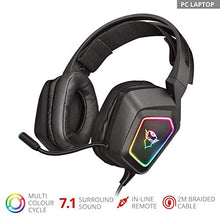 Carica l'immagine nel visualizzatore di Gallery, Trust GXT 450 Blizz Cuffie gaming RGB suono surround virtuale 7.1
