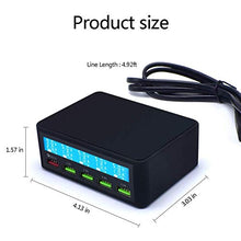 Carica l'immagine nel visualizzatore di Gallery, Caricabatterie USB QC 50W con Schermo LCD costituito da 4 Porte 818 Black - Ilgrandebazar