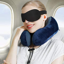 Carica l'immagine nel visualizzatore di Gallery, Cuscino da viaggio memory foam – The Da Viaggio Memory Foam Blu Scuro