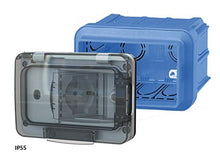 Carica l'immagine nel visualizzatore di Gallery, 4Box 4B.W.RAL.015, Wide IP55, Presa Elettrica da Esterno per Scatola Grigio - Ilgrandebazar