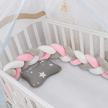 Carica l'immagine nel visualizzatore di Gallery, Luchild Paracolpi Lettino Neonato Culla 2m Grigio+Bianco+Rosa