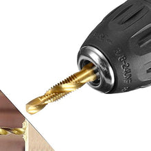 Carica l'immagine nel visualizzatore di Gallery, Qibaok 6 pezzi punte trapano Maschi Countersink Tap HSS Imposta combinazione...