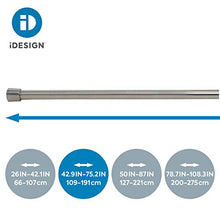 Carica l'immagine nel visualizzatore di Gallery, InterDesign 78570EU Asta Tenda Doccia, Metallo, Argento opaco, 109 - 191 cm