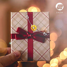 Carica l'immagine nel visualizzatore di Gallery, SNZM Collana da Donna con Ciondolo a Forma di Girasole, Oro Bianco - Ilgrandebazar
