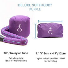 Carica l'immagine nel visualizzatore di Gallery, Hair Flair Softhood - cuffia gonfiabile per asciugacapelli - viola