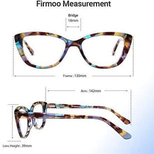 Carica l'immagine nel visualizzatore di Gallery, Firmoo Occhiali Luce Blu Bloccanti per il Mal di Testa il Blocco della Cefalea UV, Occhi di Gatto Occhiali per Computer Donna, Pattern
