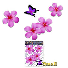 Carica l'immagine nel visualizzatore di Gallery, Fiore frangipani plumeria rosa doppio + farfalla adesivi auto autoadesivi -... - Ilgrandebazar