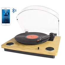 Carica l'immagine nel visualizzatore di Gallery, Giradischi bluetooth per vinile con altoparlanti stereo, giradischi per...