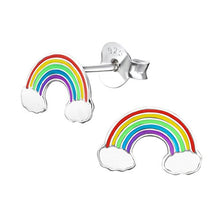 Carica l'immagine nel visualizzatore di Gallery, Monkimau Orecchini bambina arcobaleno realizzati in argento...