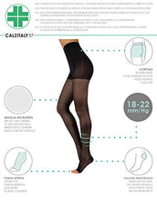 Carica l'immagine nel visualizzatore di Gallery, CALZITALY Collant Compressione Graduata Forte Medicali a Punta Aperta L, Nero - Ilgrandebazar