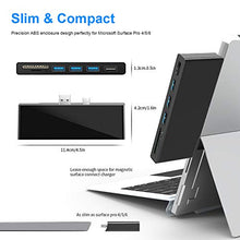 Carica l'immagine nel visualizzatore di Gallery, Rocketek Docking Station USB Surface PRO, Adattatore hub 3.0 6 in 1 con...