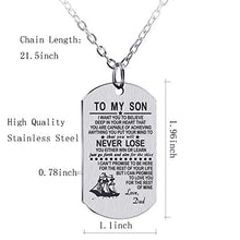 Carica l'immagine nel visualizzatore di Gallery, AMATOLOVE, Collana con Scritta in Lingua Inglese “To My Son from Dad”, Idea... - Ilgrandebazar
