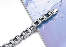 Carica l'immagine nel visualizzatore di Gallery, SAGA GIOIELLI BRACCIALE UOMO CATENA MOTOCICLISTA MOTO