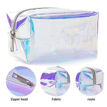 Carica l'immagine nel visualizzatore di Gallery, Trousse olografica da donna, trasparente, 16 x 8,5 x 9 cm