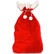 Carica l'immagine nel visualizzatore di Gallery, Jonami Sacco Babbo Natale per Regali di Babbo Natale, Sacco Natalizio per Doni,Tradizionale in Rosso e Bianco (70 x 110 cm)