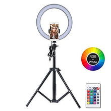 Carica l'immagine nel visualizzatore di Gallery, Powstro Lampada selfie LED da 10,2 pollici,Flash ad anello con treppiede a...