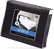 Carica l'immagine nel visualizzatore di Gallery, Utopia Bedding - Set Lenzuola Letto - Spazzolata Una Piazza e Mezza, Nero
