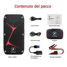 Carica l'immagine nel visualizzatore di Gallery, FLYLINKTECH Avviatore Emergenza per Auto, 1000A 15000mAh Batteria... - Ilgrandebazar