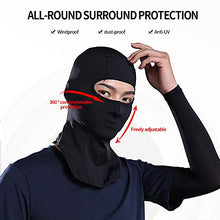 Carica l'immagine nel visualizzatore di Gallery, Passamontagna Cappuccio Moto Protezione UV Traspirante Bandana Nera per...