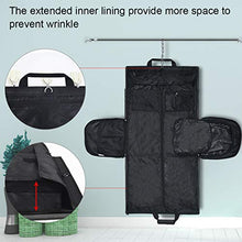 Carica l'immagine nel visualizzatore di Gallery, Borsa Porta Abiti Borsone Da Viaggio Tote Garment Bag Nero