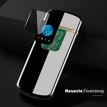 Carica l'immagine nel visualizzatore di Gallery, ASANMU Accendino Elettrico, USB Ricaricabile Antivento Nero - Ilgrandebazar