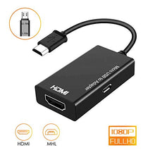 Carica l'immagine nel visualizzatore di Gallery, Convertitore da MHL a HDMI, Adattatore micro USB a HDMI con Cavo di Nero - Ilgrandebazar
