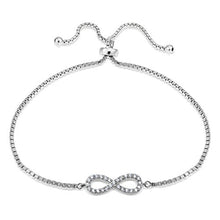 Carica l'immagine nel visualizzatore di Gallery, In argento sterling, con zirconia cubica infinito regolabile Sterling Silver - Ilgrandebazar