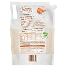 Carica l'immagine nel visualizzatore di Gallery, Spuma Di Sciampagna Ecoricarica Sapone Liquido Mani Latte Di Mandorla E Burro Di Karitè - 1500 Ml