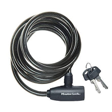 Carica l'immagine nel visualizzatore di Gallery, Master Lock 8126EURDPRO Lucchetto Bici, Chiave, 1.8 m Cavo, Esterno, Nero
