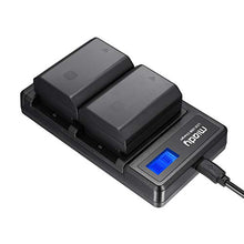 Carica l'immagine nel visualizzatore di Gallery, Miady - Confezione da 2 batterie e caricatore LCD NP-FZ100 Nero
