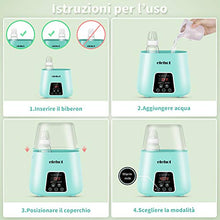 Carica l'immagine nel visualizzatore di Gallery, Scaldabiberon Sterilizzatore 6 in 1 Elettrico Scaldapappe Doppio WK-2301