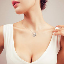 Carica l'immagine nel visualizzatore di Gallery, Silver Mountain L'amore della madre Cuore Collana Pendente con Catena 45cm