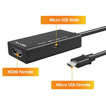 Carica l'immagine nel visualizzatore di Gallery, Convertitore da MHL a HDMI, Adattatore micro USB a HDMI con Cavo di Nero - Ilgrandebazar