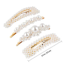 Carica l'immagine nel visualizzatore di Gallery, Lurrose, fermagli per capelli con perle, modello semplice e alla moda,... - Ilgrandebazar