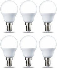 Carica l'immagine nel visualizzatore di Gallery, AmazonBasics Lampadina LED E14 a Sfera, P45, Confezione da 6, Bianco Caldo - Ilgrandebazar