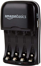 Carica l'immagine nel visualizzatore di Gallery, AmazonBasics - Carica batterie con porta USB per Ni-MH AA e AAA - Ilgrandebazar