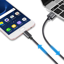 Carica l'immagine nel visualizzatore di Gallery, GERETIN Cavo Micro USB [3 Pezzi:1m,2m,2m] Grigio&amp;Nero