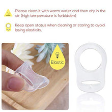 Carica l'immagine nel visualizzatore di Gallery, Clip Per Ciuccio e Silicone Pulsante Anello, JAANY Catenella Love Shape