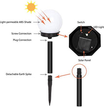 Carica l'immagine nel visualizzatore di Gallery, Luce solare da giardino a LED, luci a globo solari Lampada esterno a...