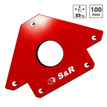 Carica l'immagine nel visualizzatore di Gallery, S&amp;R Supporto Angolare Magnetico I Magnete per saldatura a squadra 45 100 mm