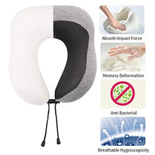 Carica l'immagine nel visualizzatore di Gallery, Cuscino da viaggio a memory foam realizzato in morbida e B-grigio Memory Foam