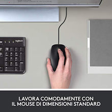 Carica l'immagine nel visualizzatore di Gallery, Logitech B100 Mouse USB Cablato, 3 Pulsanti, Rilevamento Ottico, Nero