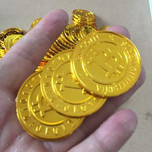 Carica l'immagine nel visualizzatore di Gallery, NUOBESTY 100 pz plastica Monete d'oro Pirata Bitcoin - Ilgrandebazar